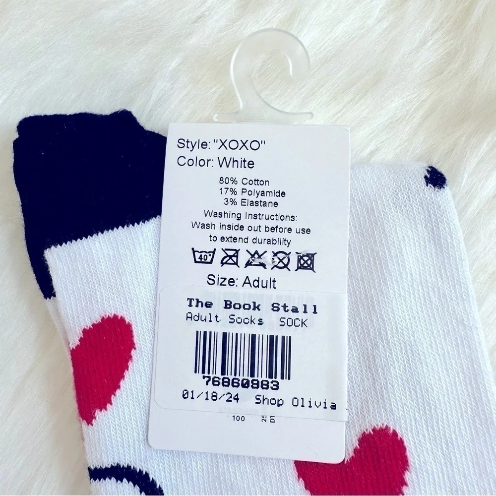 BUNDLE - BootayBag Red Flower Boyshort Panties Size Small + White XOXO Socks